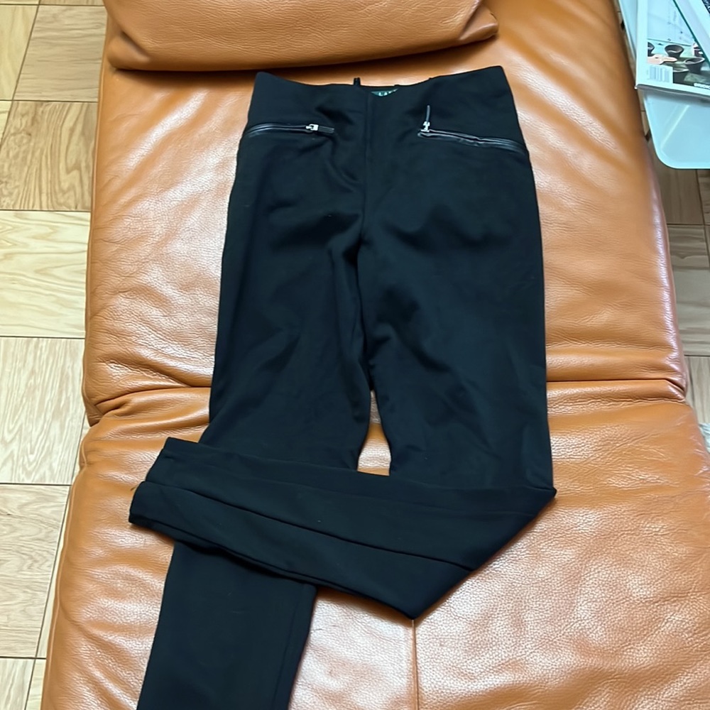 New Lauren Ralph Lauren Skinny Stretchy Black Pants. Size S/M